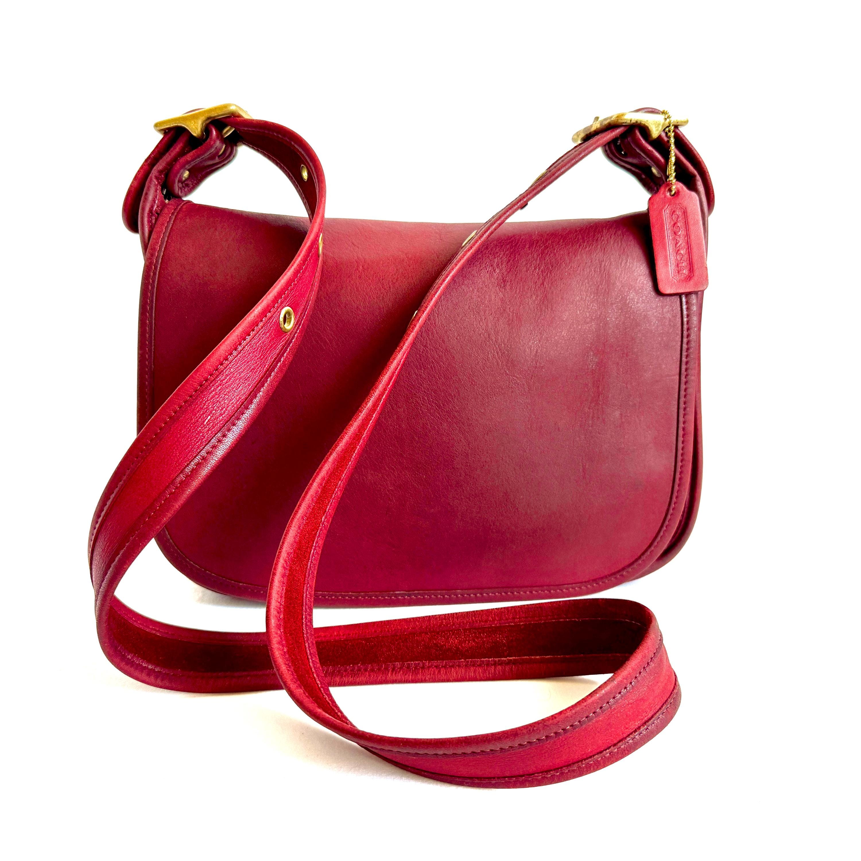 Maroon coach bag sale