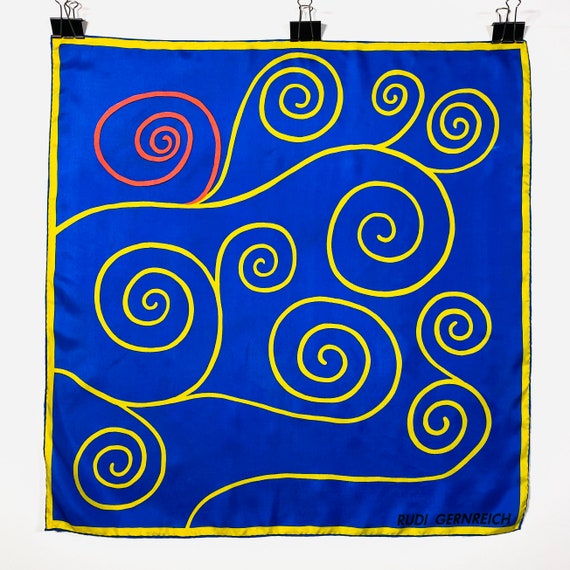 Vintage Rudi Gernreich Silk Scarf Foulard, 80cm