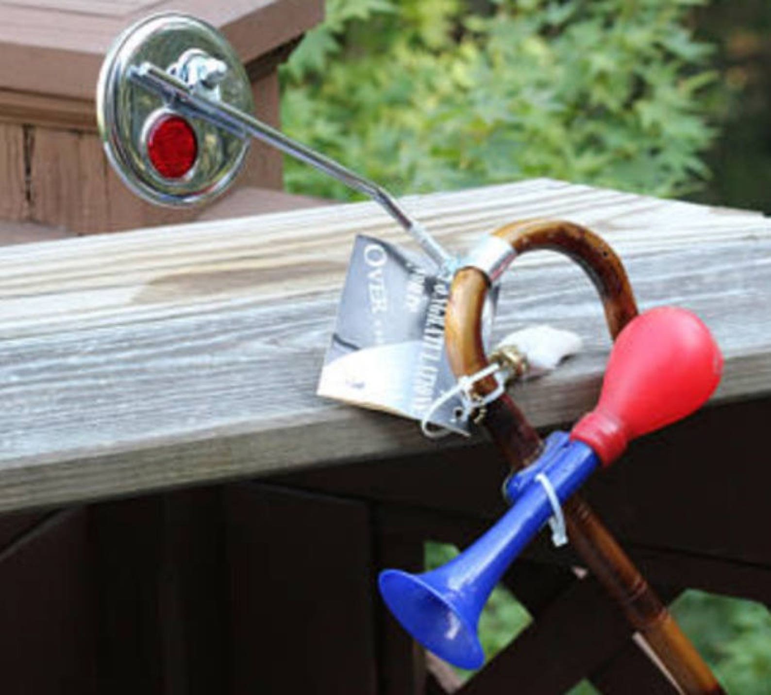 Gag Gift Walking Cane with Bicycle Horn Rearview Mirror Etsy