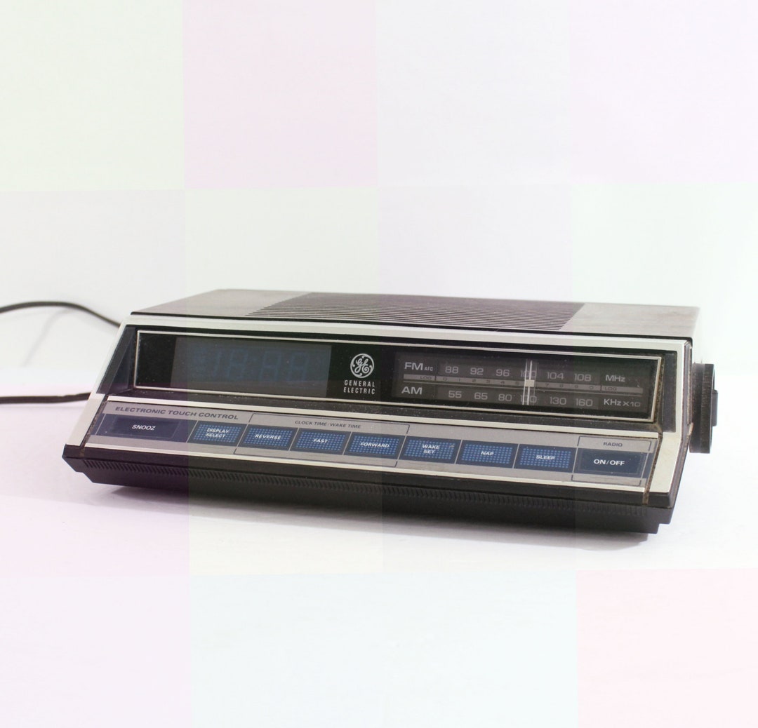 Vintage Digital GE AM/FM Clock Radio, Model 7-4662B With Snooze, Works ...