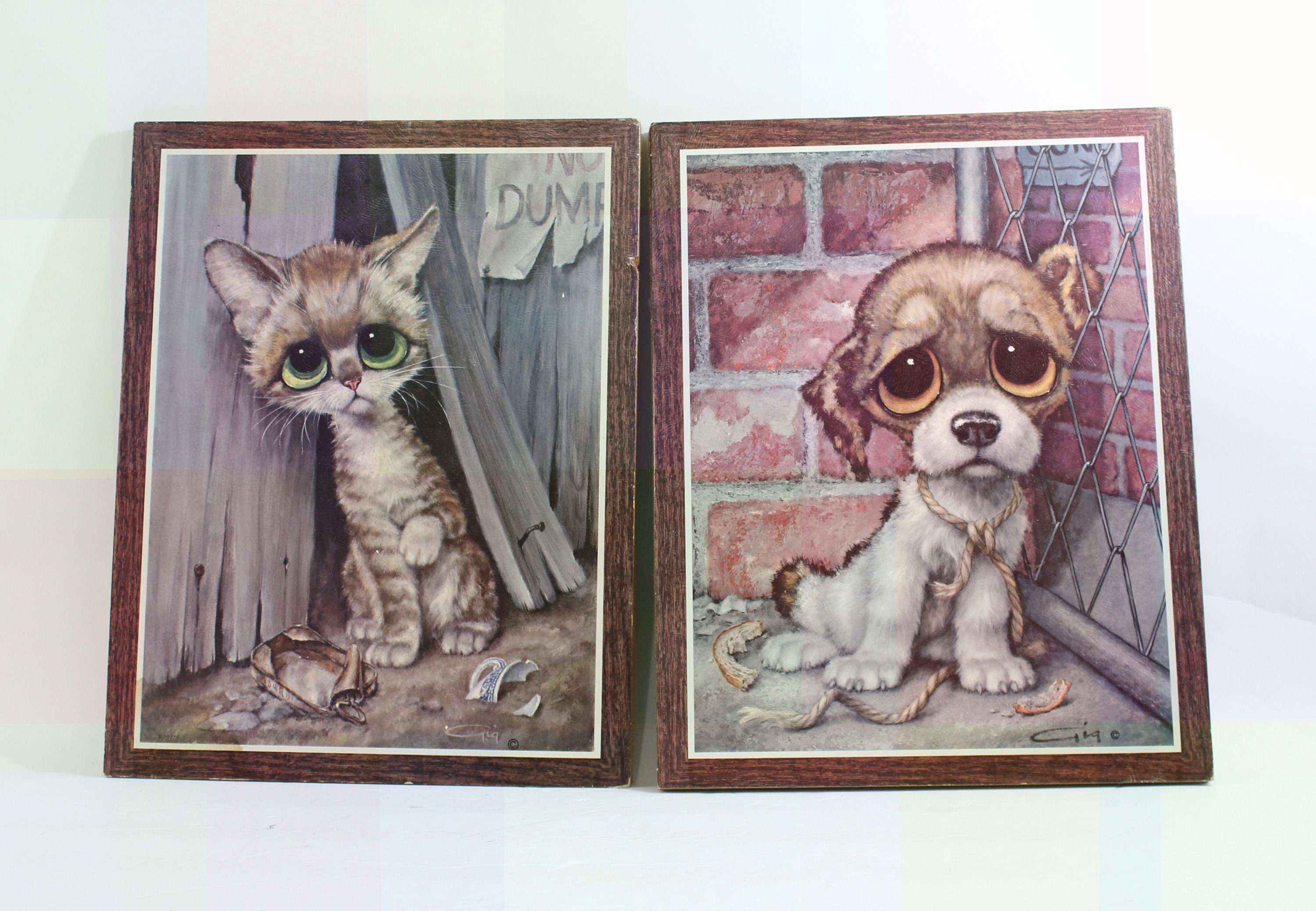 BIG EYES GIG ビッグアイズ ギグ ワンちゃん Vintage GIG Big Eyed Cat & Dog Pictures (2) 14.5