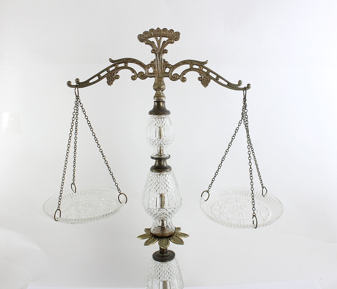 Vintage Scales of Justice, Symbolic Decorative Balance Scales, Lawyer's