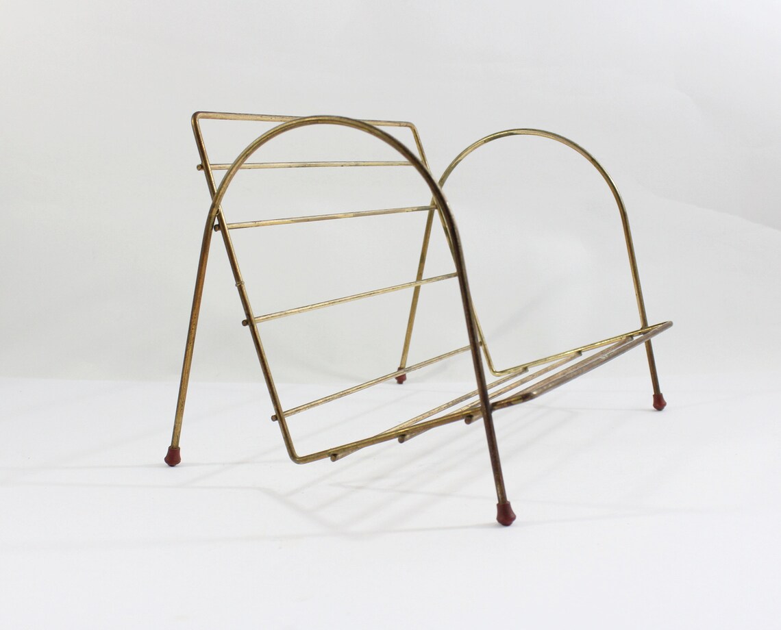 Vintage Tabletop Wire Book Rack Countertop Book Stand Etsy