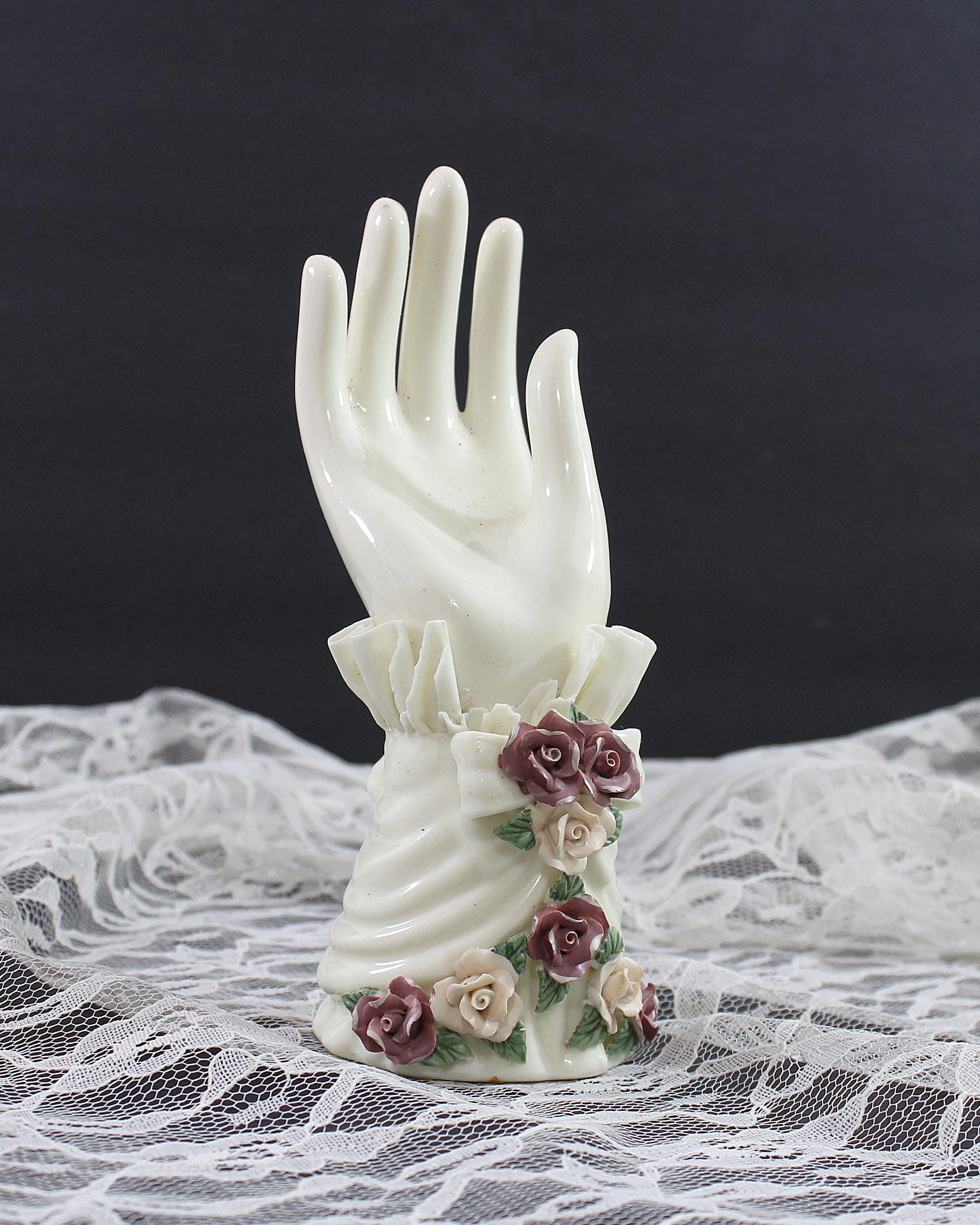 Vintage Porcelain Hand Ring Holder - Etsy