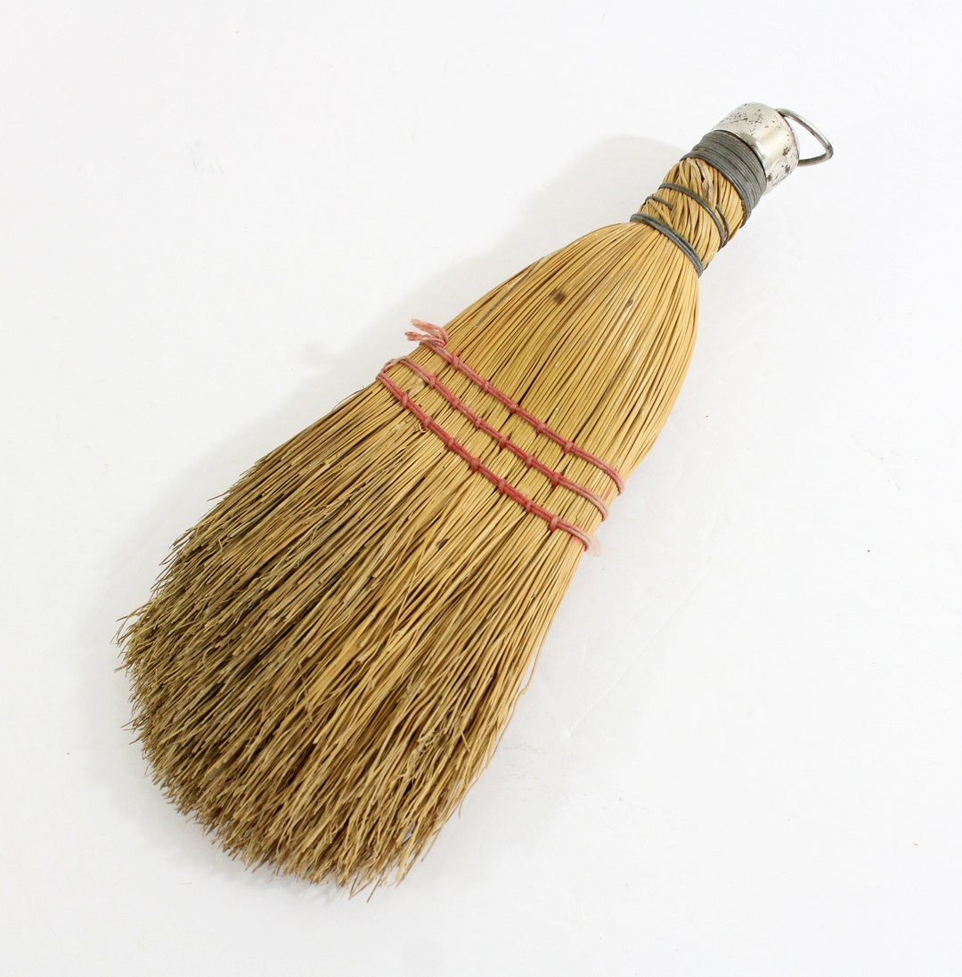 Vintage Whisk Broom, Handheld Broom With Metal Cap & Loop to Hang Etsy