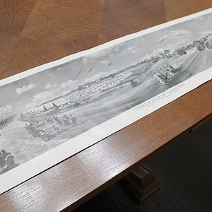 WW2 Souvenir Picture Black/White Panoramic View "Somewhere in Carolina" Army Maneuvers 1941, Frameable 45" x 10", Vintage Ephemera/Militaria