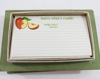 Vintage 3" x 5" Recipe Cards (22) Fruit Theme by Current, Boxed