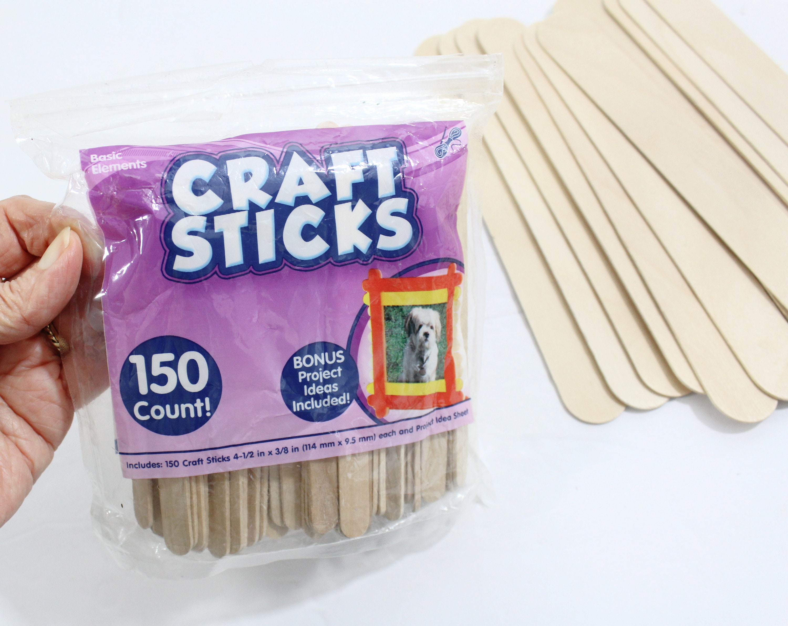 200 Count Popsicle Sticks Ice Cream Sticks Premium Natural Wooden Craft  Sticks 4.5 inch Tongue Depressors Wood Multi-Purpose Pop Sticks for DIY  Crafts, Wax, Waxing, Home Art Projects, Building 