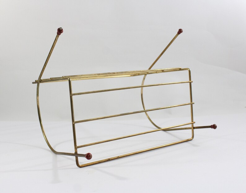 Vintage Tabletop Wire Book Rack Countertop Book Stand Etsy