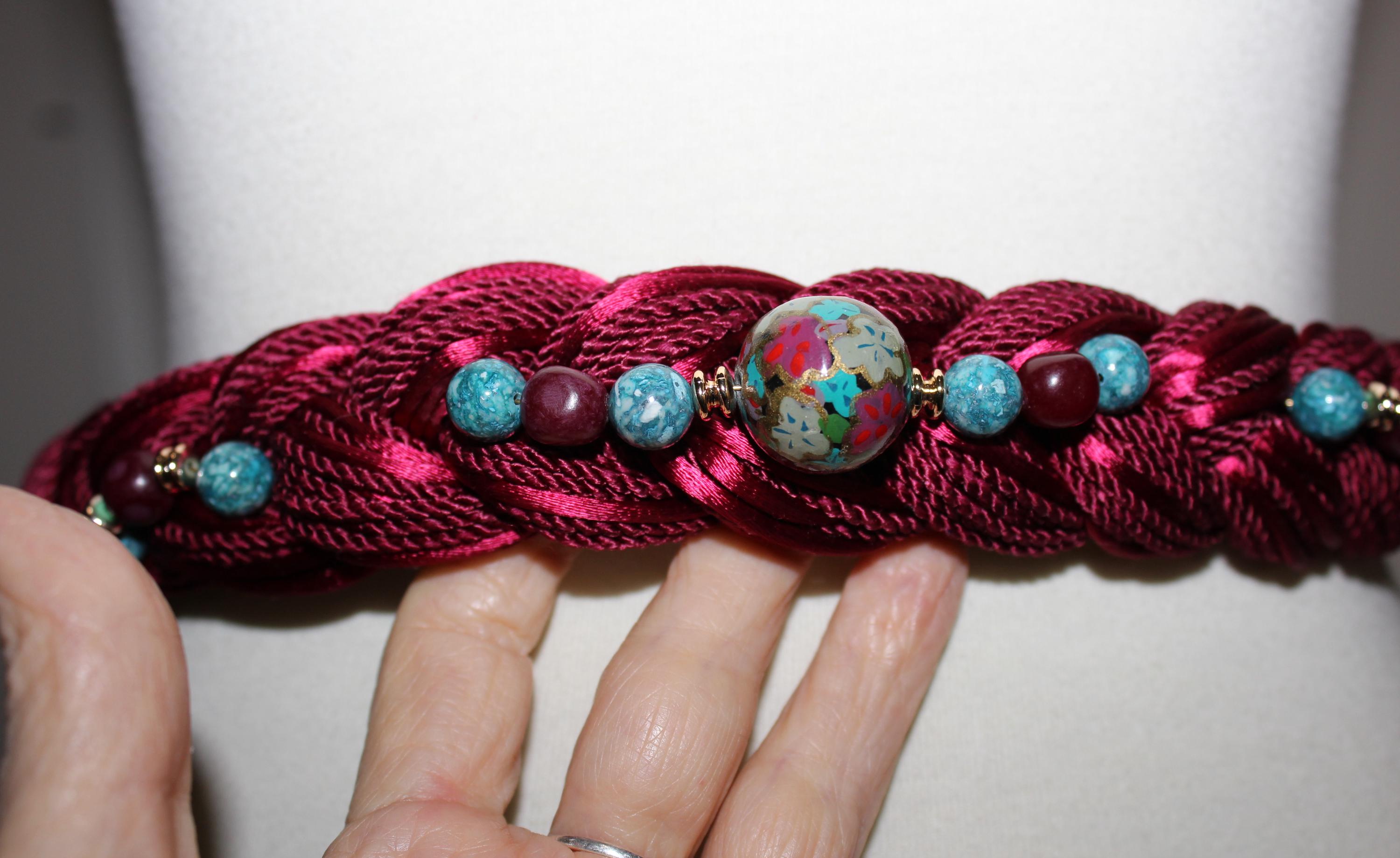 Beaded Velcro close belt, medium Beaded Velcro Belt - Etsy main image 3