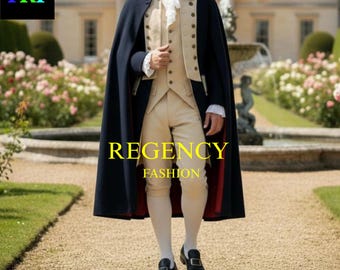 George Washington Wool Uniform - 1770s American Revolution Costume - 4 piece Napoleonic suit