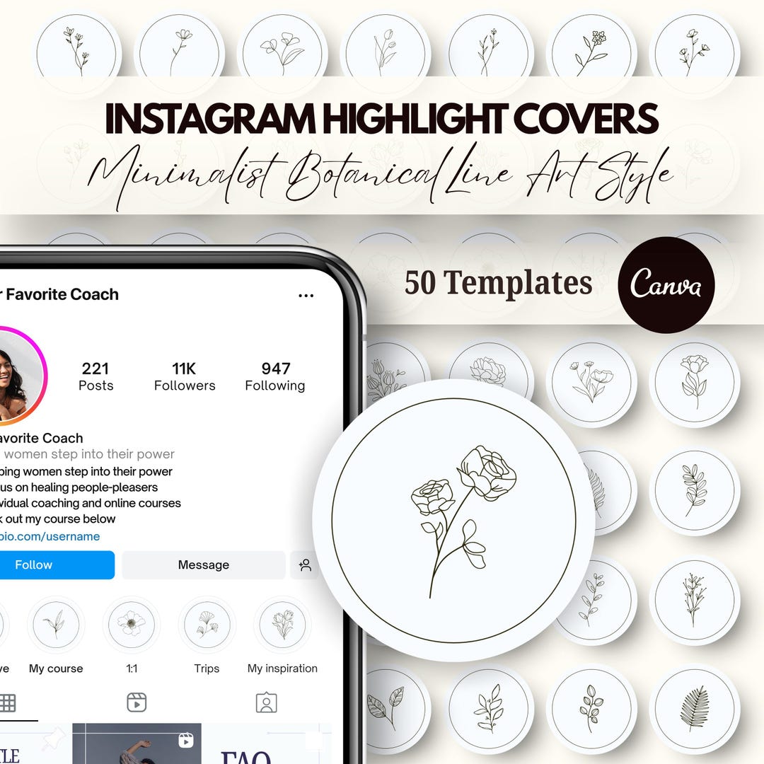 Instagram Highlight-Cover, kühle, neutrale minimalistische Social Media ...