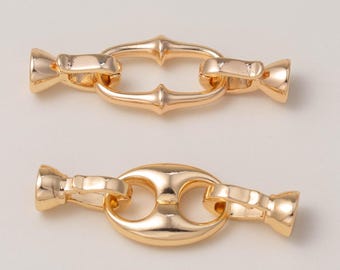 18 k Gold Filled Buckle Clasp Spring Necklace Clasps : DIY Jewelry Making Supply B132