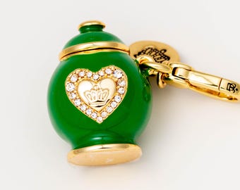 18k Gold Filled Green Perfume Bottle Charms Juicy Coutur Style charms JC154