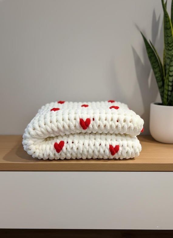 Handmade Baby Blanket | Baby Blanket Crochet | Chunky Knit Nursery Decor | Baby Shower Gift | Crochet Look Soft Throw | Baby Toddler Coverle