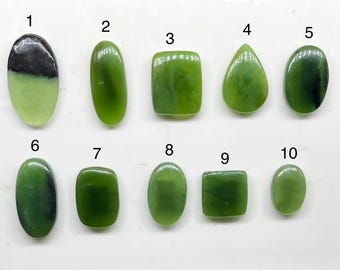 Lotto di cabochon di serpentino verde naturale, cabochon di pietre preziose sfuse, forniture per la creazione di gioielli, lotto di pietre all'ingrosso