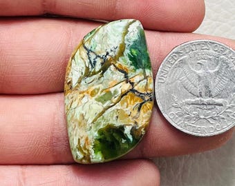 Chrome Chalcedony Gemstone 34.40CTS fancy Cabochon Gemstone For Making Jewellery 35x22x5mm