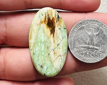 CHROME Chalcedony Gemstone 26CTS Oval Cabochon Gemstone For Making Jewellery 37x21x5mm