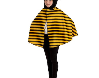 Bumble Bee Costume: Child’s Dress-Up Cape and Hood (3-8 Years)