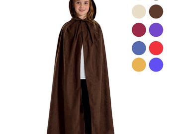 Kids' Hooded Cloak, 10 colours (Fits Ages 7-9, Made in the UK)