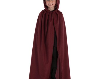 7-9 Yrs | Burgundy cloak for kids