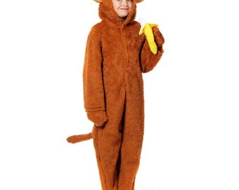 3-11 Yrs | Brown Cheeky Monkey / Ape costume for kids