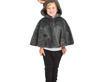 3-5 Yrs | Wolf toddler cape costume for kids