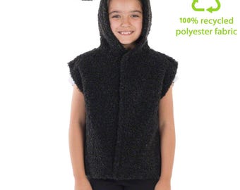 Black Lamb Costume: Kids Soft Fur Sheep Outfit (Ages 3 to 8 Years)