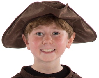3-12 yrs | Brown Tricorn hat for kids