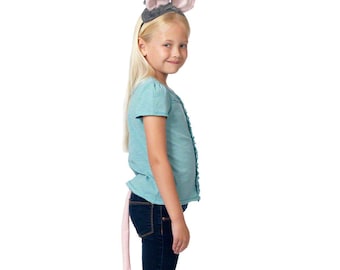 3-12 Yrs| Grey Mouse / Rat ears and tail set for kids