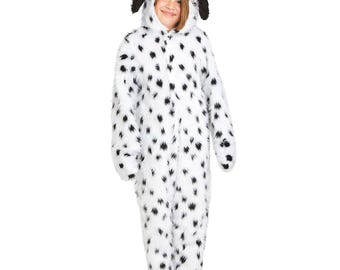 Dalmatian Pup Fur Costume for Kids (Sizes 3-11 Years)