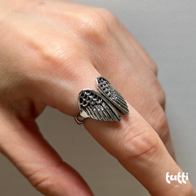 angel wings ring, gothic ring, Punk Ring,angel ring,celestial ring, unique couple ring, gothic jewelry, biker ring, wings ring, wings jewelry, Fairy Wings, Goth Ring,Witch Ring, gothic jewelry, gemstone ring, dainty ring, garnet ring, Stacking Ring, gift for mom, mothers day gift, gift for her, gift for him, Gifts for Girlfriend, dark jewelry, gothic ring, goth ring, celestial ring, thumb ring, fidget ring, sister ring, witchy ring, gothic jewelry, punk ring, fantasy ring, y2k ring