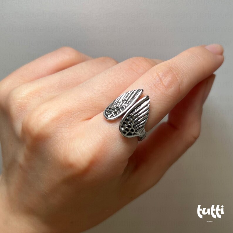 angel wings ring, gothic ring, Punk Ring,angel ring,celestial ring, unique couple ring, gothic jewelry, biker ring, wings ring, wings jewelry, Fairy Wings, Goth Ring,Witch Ring, gothic jewelry, gemstone ring, dainty ring, garnet ring, Stacking Ring, gift for mom, mothers day gift, gift for her, gift for him, Gifts for Girlfriend, dark jewelry, gothic ring, goth ring, celestial ring, thumb ring, fidget ring, sister ring, witchy ring, gothic jewelry, punk ring, fantasy ring, y2k ring