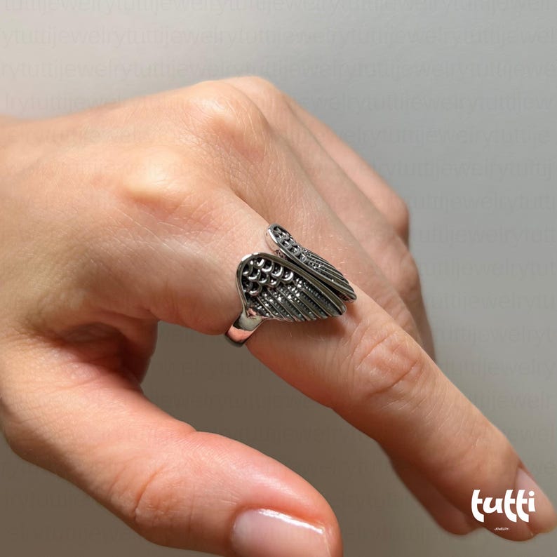 angel wings ring, gothic ring, Punk Ring,angel ring,celestial ring, unique couple ring, gothic jewelry, biker ring, wings ring, wings jewelry, Fairy Wings, Goth Ring,Witch Ring, gothic jewelry, gemstone ring, dainty ring, garnet ring, Stacking Ring, gift for mom, mothers day gift, gift for her, gift for him, Gifts for Girlfriend, dark jewelry, gothic ring, goth ring, celestial ring, thumb ring, fidget ring, sister ring, witchy ring, gothic jewelry, punk ring, fantasy ring, y2k ring