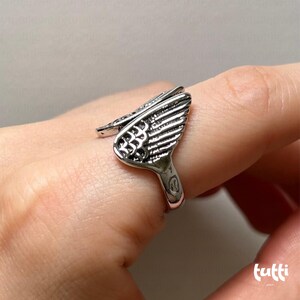 angel wings ring, gothic ring, Punk Ring,angel ring,celestial ring, unique couple ring, gothic jewelry, biker ring, wings ring, wings jewelry, Fairy Wings, Goth Ring,Witch Ring, gothic jewelry, gemstone ring, dainty ring, garnet ring, Stacking Ring, gift for mom, mothers day gift, gift for her, gift for him, Gifts for Girlfriend, dark jewelry, gothic ring, goth ring, celestial ring, thumb ring, fidget ring, sister ring, witchy ring, gothic jewelry, punk ring, fantasy ring, y2k ring