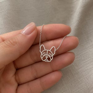 Elegant fransk bulldogghalsband söt Frenchie-hänge minimalistisk hundälskare present elegant husdjursminnessmycken present till henne
