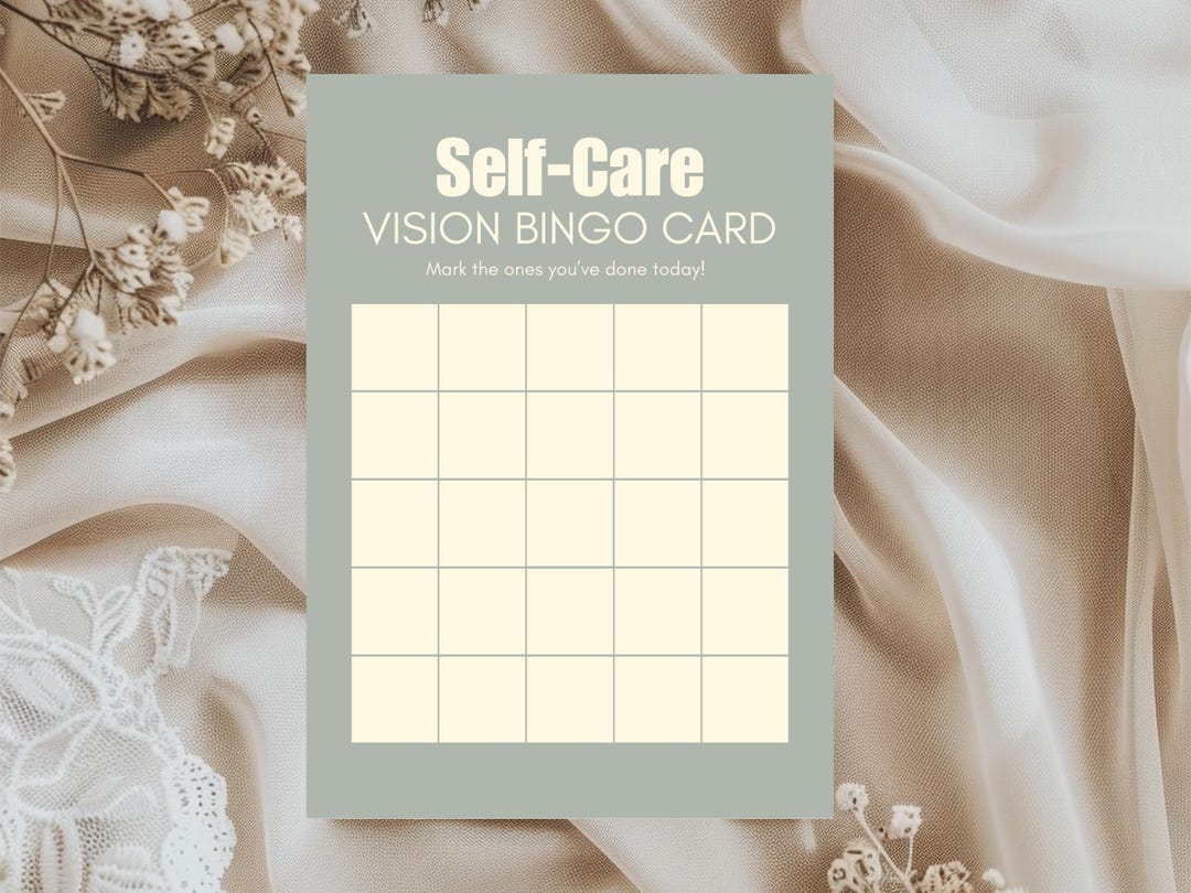 Self-care Bingo Card Challenge, Reset Your Mind and Body, Somatic Bingo ...