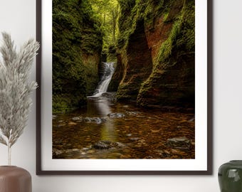 森の小川の油絵 川の風景 リネンキャンバス 16x20インチ - Etsy 日本