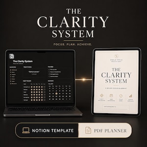 Il sistema Clarity: agenda digitale di 90 giorni adatta a chi soffre di ADHD e modello Notion 2026 / Tracker delle abitudini senza data, sistema di focalizzazione sulla produttività basato sull'intelligenza artificiale