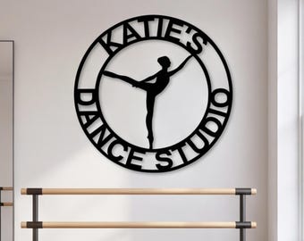 Personalized Dancer Sign, Dance Studio Metal Sign , Girls Room Decor, Custom Dance Team Sign, Ballet Wall Art, Dancer Gift