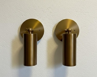 Lámpara de tocador de latón, iluminación de baño retro, lámpara de pared minimalista, luces de pared de latón, foco, lámparas de lado