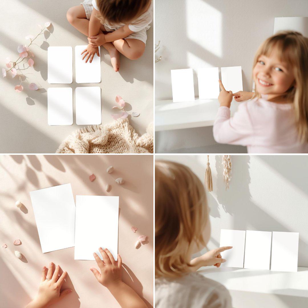 Kids Affirmation Cards Mockup Bundle Canva Editable Educational ...