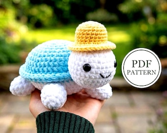 Crochet turtle, No-Sew Sailor Turtle Crochet Pattern PDF, Amigurumi Sea Life Tutorial (PDF Download)