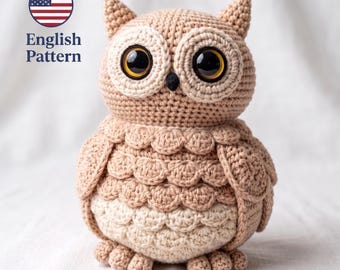 Crochet owl pattern, Fall Home Decor, Bird Decor, forest nursery decor, Graduation Gift