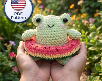Crochet frog pattern, Crochet frog, kawaii plush, Amigurumi pattern, summer Crochet, frog plush