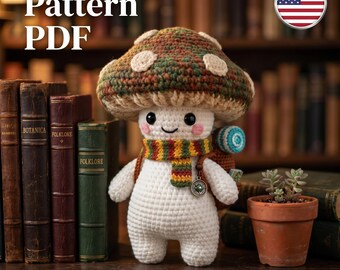 Musrhroom Crochet Pattern| Crochet Mushroom| Merry Mushroom| Kawaii Plush| Pattern pdf