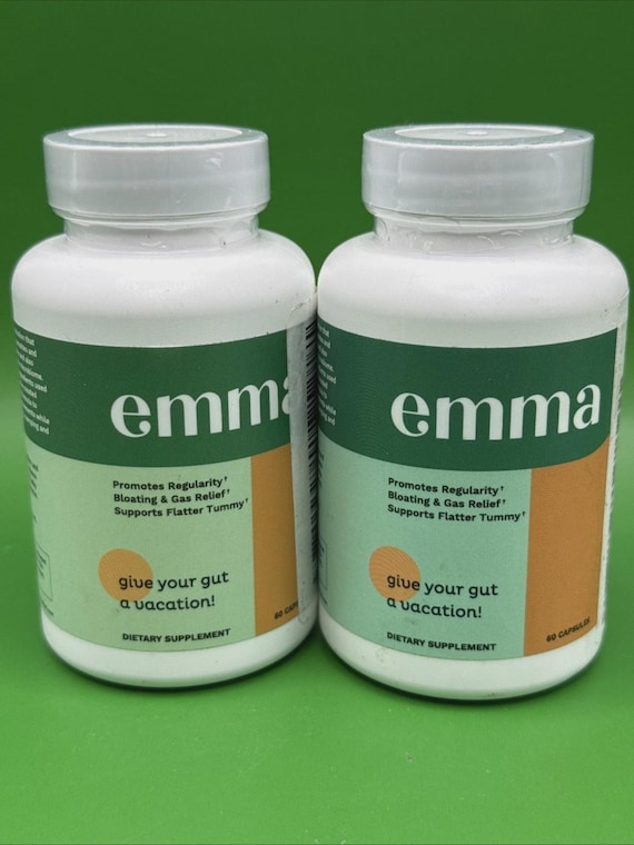 2x Emma Gut Health Relief from Gas and Bloating Repairs Leaky Gut 60 Capsules