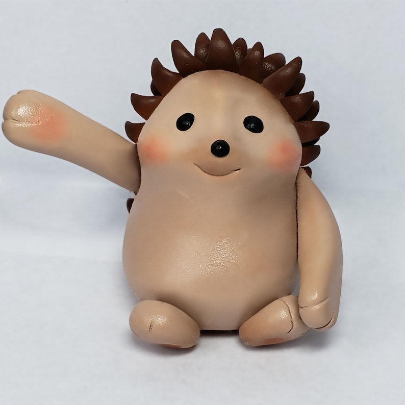 Hedgehog Polymer Clay Figure image 0