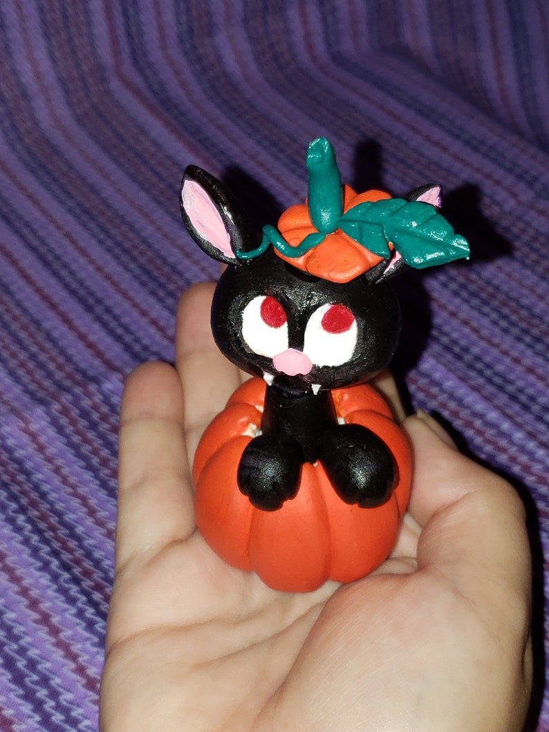 Halloween Bat handmade polymer clay figure image 0