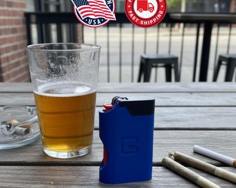 SmokeDock Hybrid Cigarette and Lighter Holder – Secure Storage for Smokes and Lighter – Compatible w/ Bic and Clipper Lighters – 3D Printed